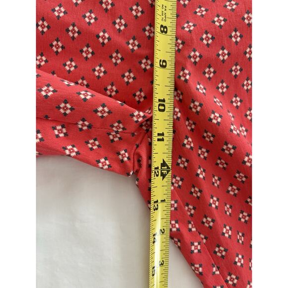 Coral Bay Women’s 14 Orange Print Hi Rise Spandex Capris - Picture 3 of 9